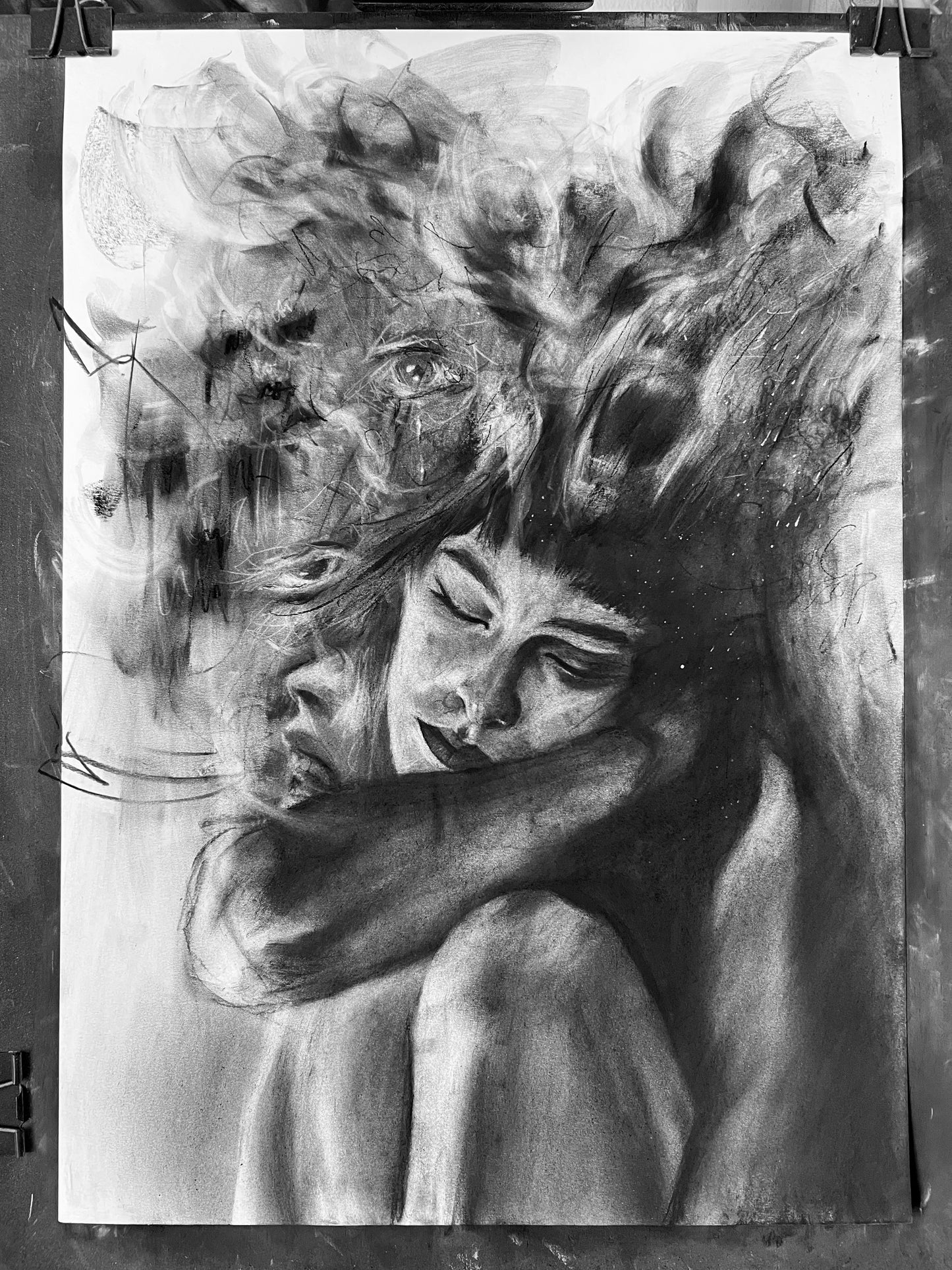 The weight of thoughts - Original Drawing