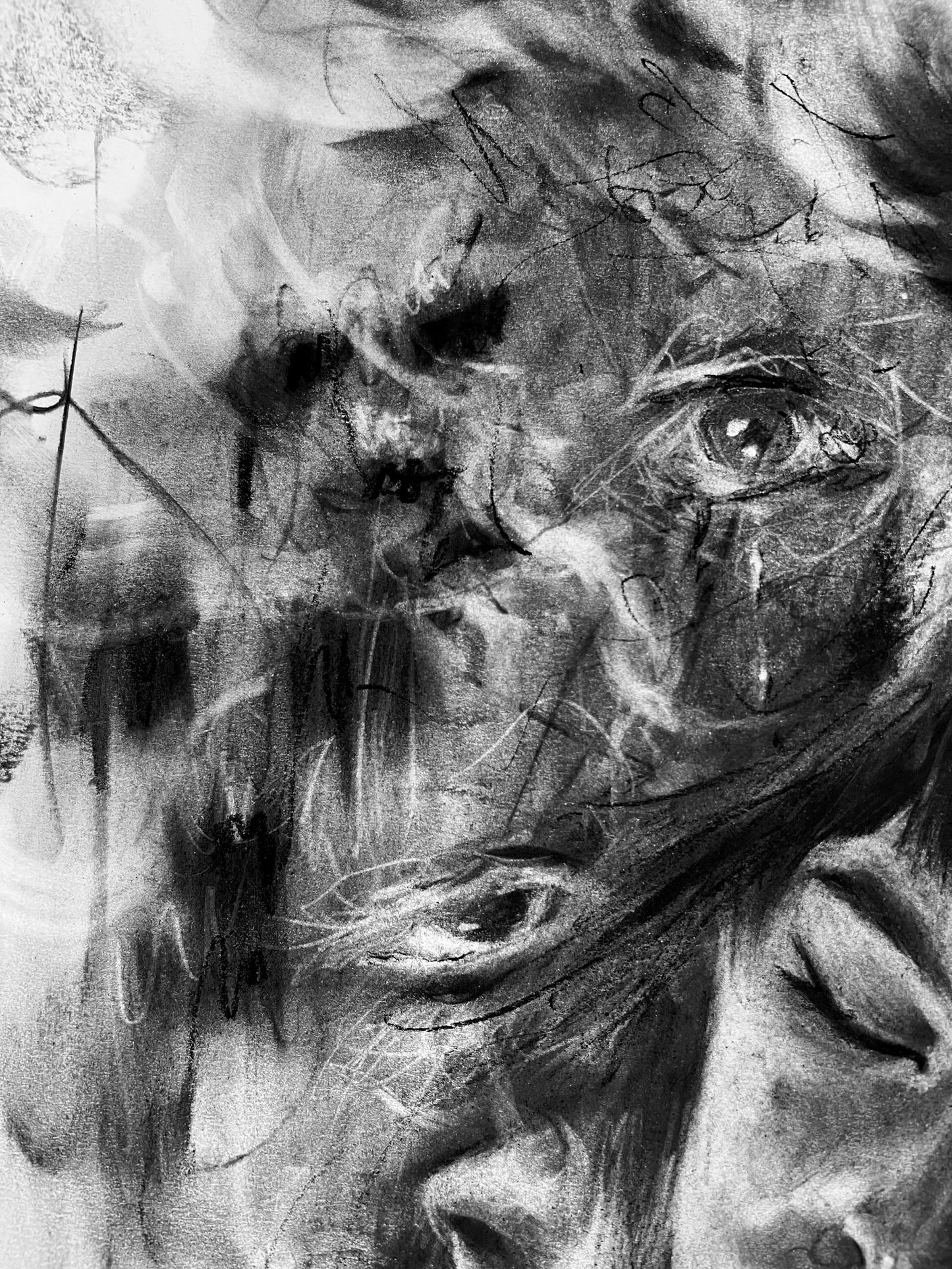 The weight of thoughts - Original Drawing