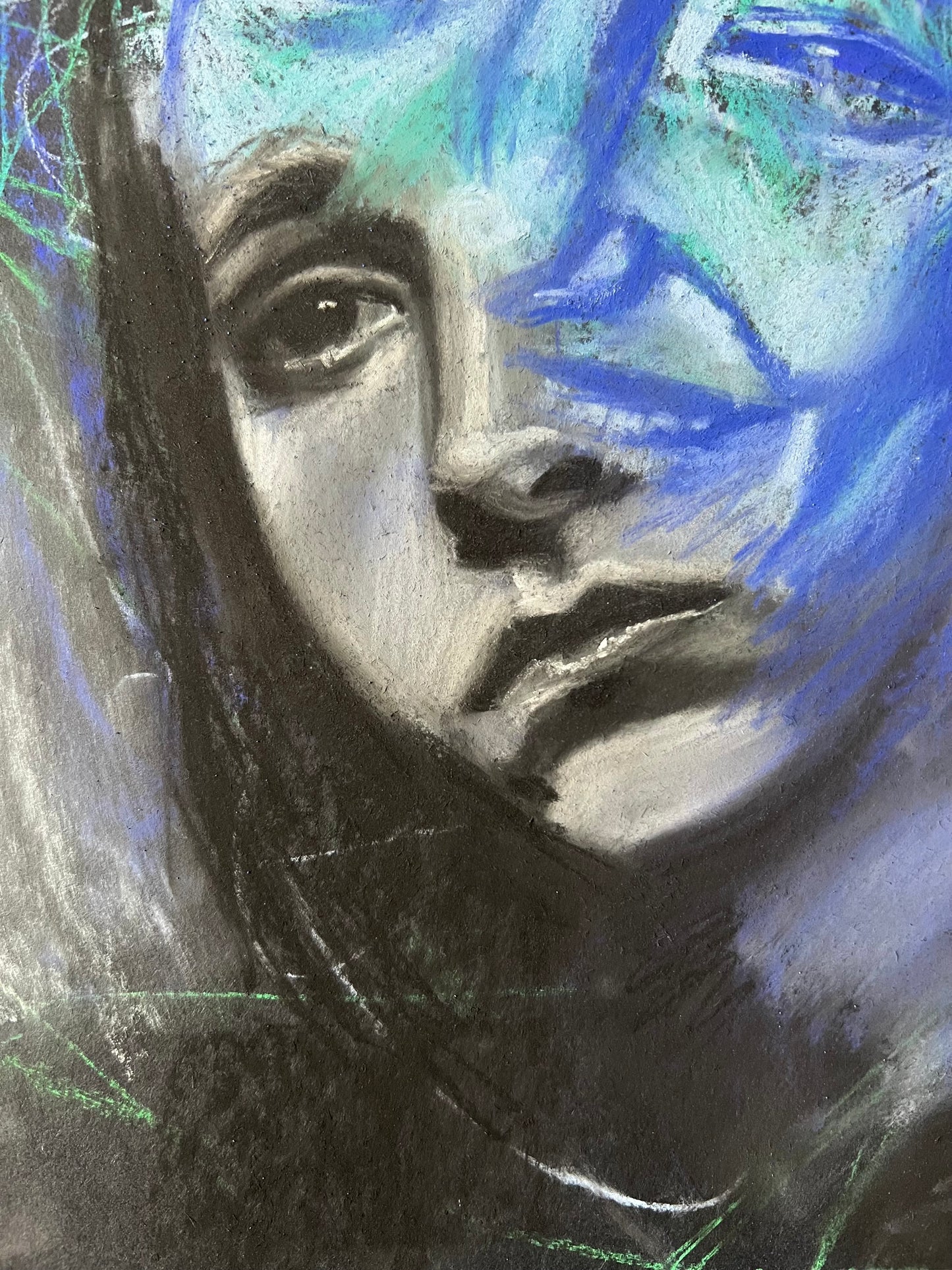 The duality between a happy personality and a sad soul - Original Drawing