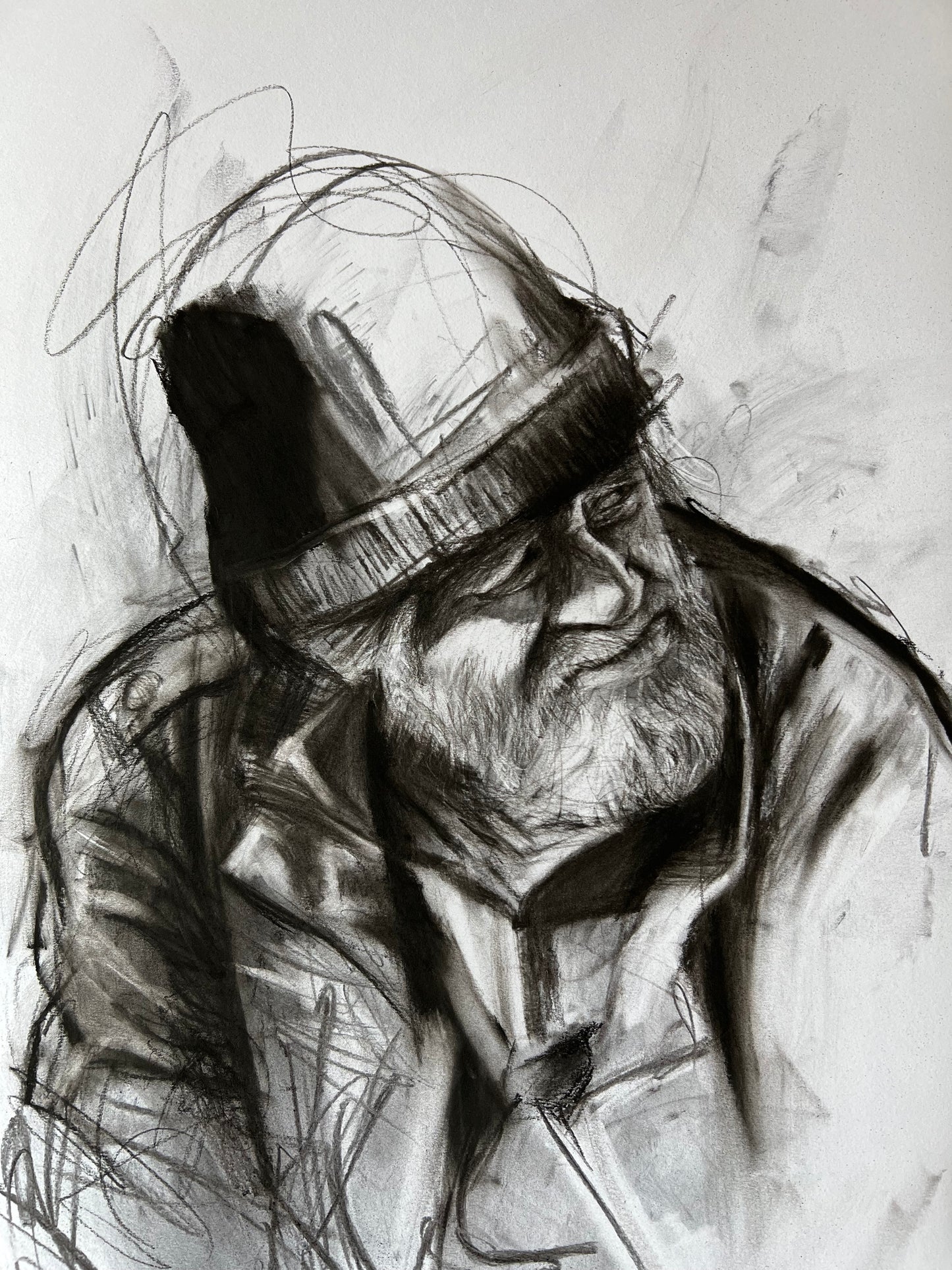 Overwhelmed by worries - Original Drawing