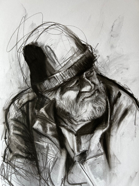 Overwhelmed by worries - Original Drawing