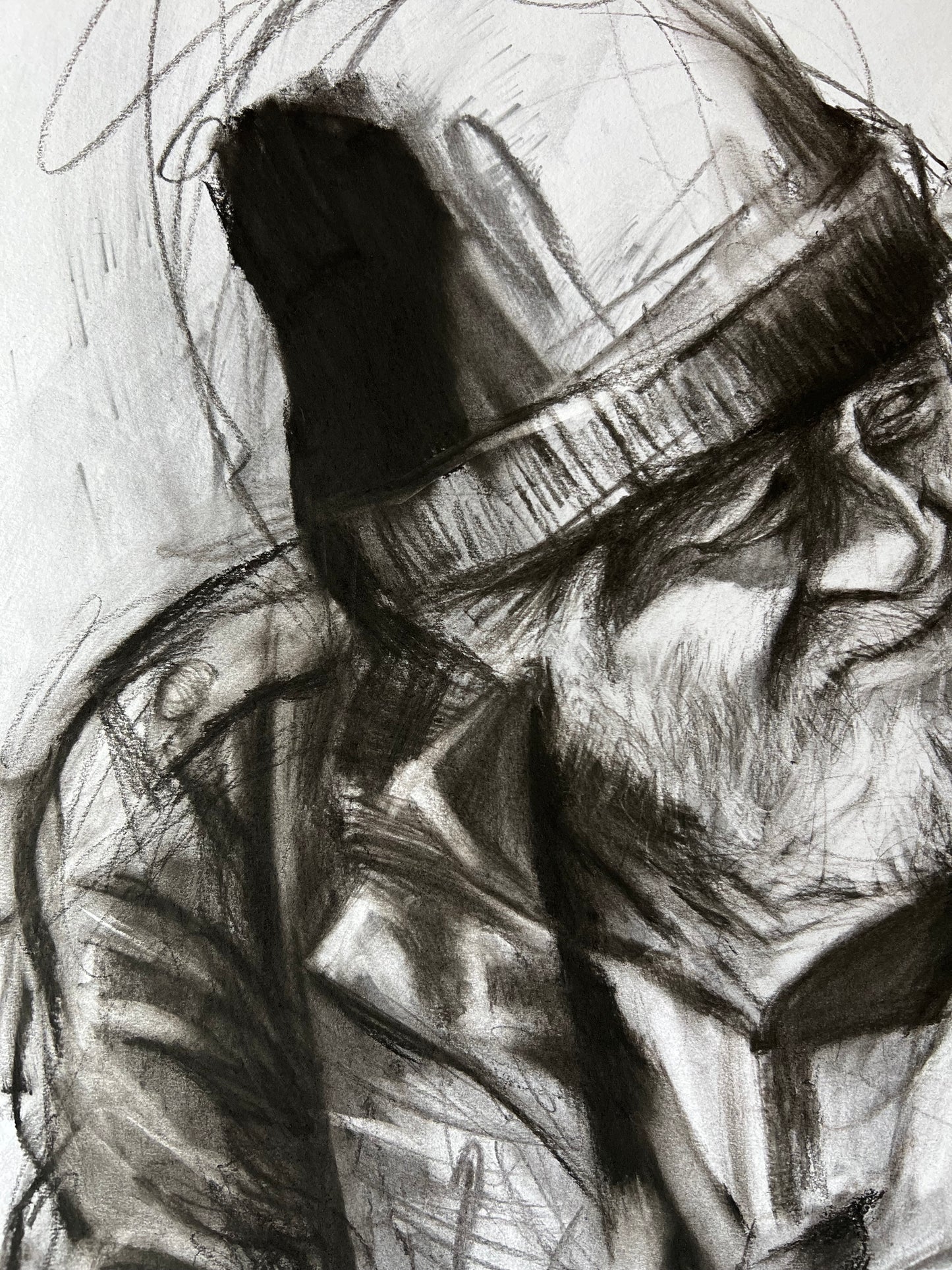 Overwhelmed by worries - Original Drawing