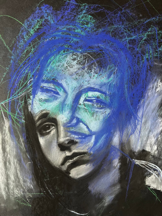 The duality between a happy personality and a sad soul - Original Drawing